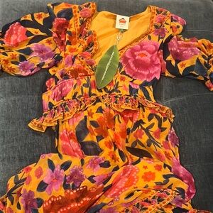 Farm Rio Floral Dream Tiered Maxi Dress